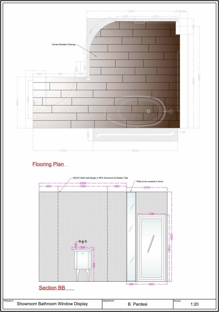 Showroom Bathroom Window Display by Baljeet Pardesi at