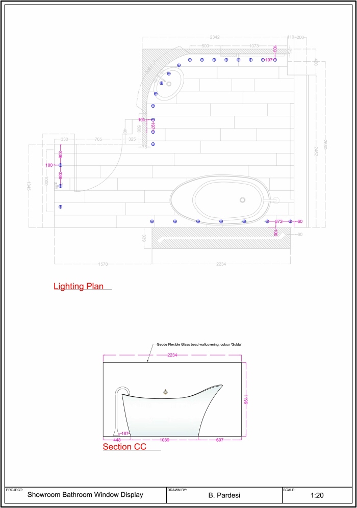 Showroom Bathroom Window Display by Baljeet Pardesi at