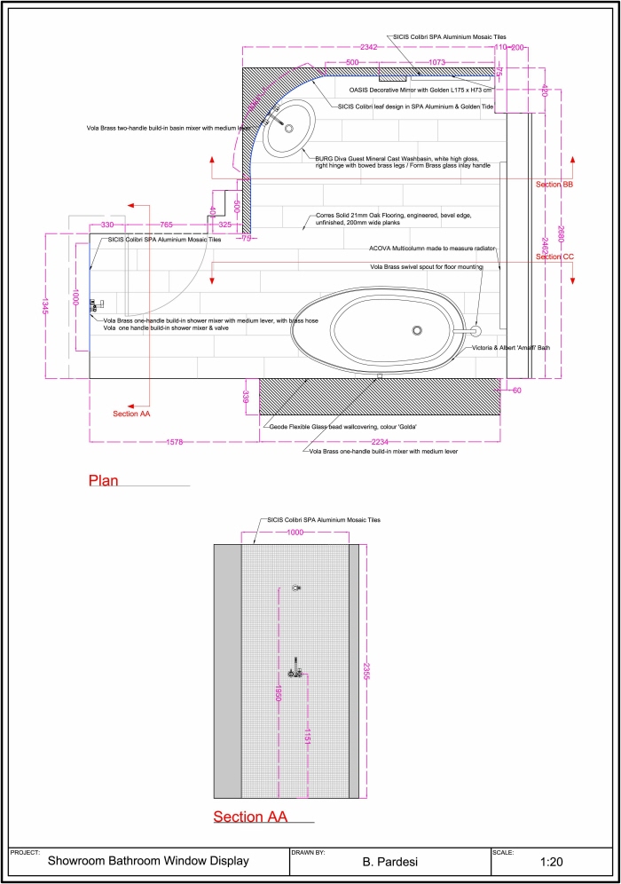 Showroom Bathroom Window Display by Baljeet Pardesi at