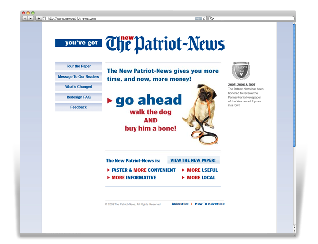 The PatriotNews Redesign Campaign by Catherine Pages at