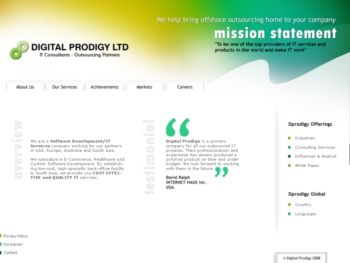 Digital Prodigy LTD by Tahir Ramzan at Coroflot.com