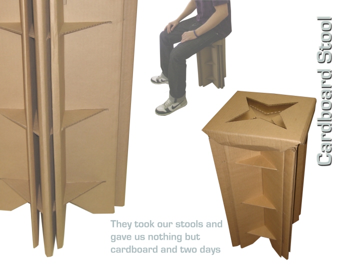 Cardboard Stool by Chase Meyers at