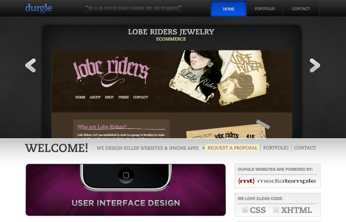 Lobe Riders Website Design by Craig Keller at Coroflot.com