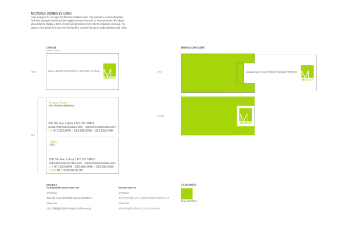 An upload by Rigel A. Ferrin on Coroflot: to the project Microtex LLC