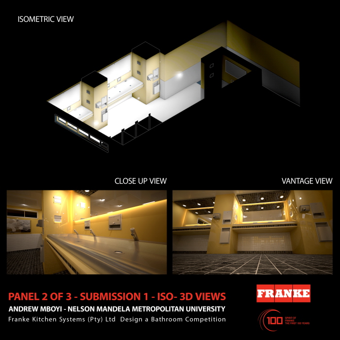 An upload by Andrew Mboyi on Coroflot to the project FRANKE WASHROOM