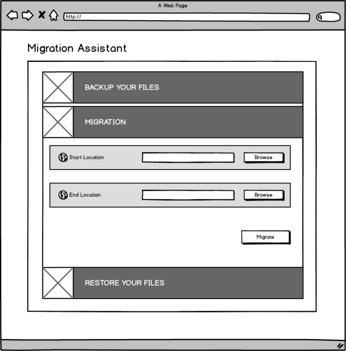 Coke - data migration wireframes by Kenya Teague at Coroflot.com