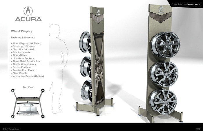 Acura & Honda - Showroom Wheel Displays by Steve Kunz at Coroflot.com