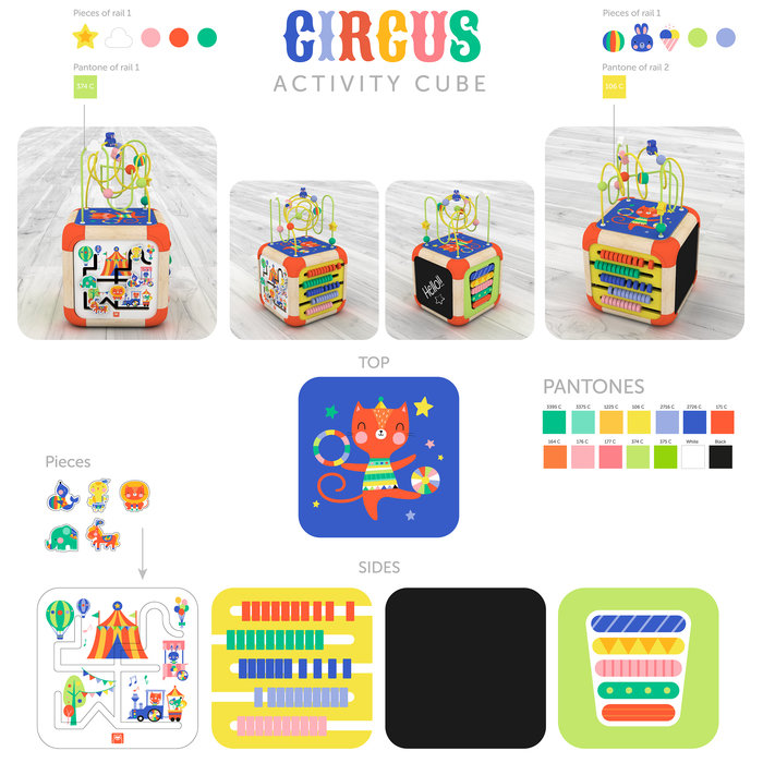 Wooden Activity Cube for Eurekakids by Justin Worsley at