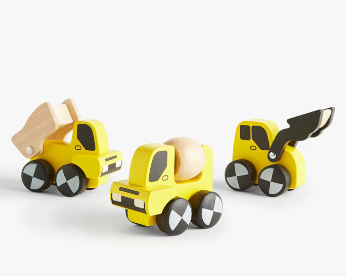 John Lewis & Partners wooden construction vehicles by Justin Worsley at