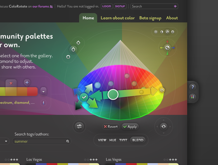 ColoRotate Web Application by Ovidiu Ancuta at Coroflot.com