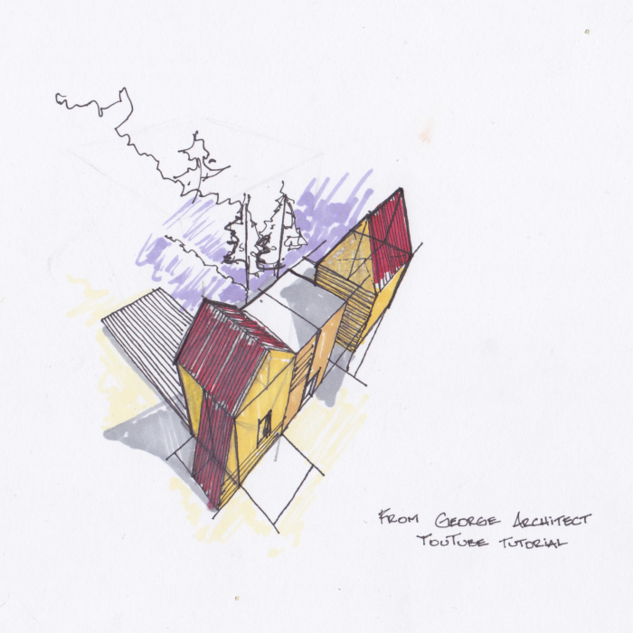 Architectural Sketches by Greg Goldstone at