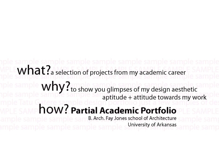 Sample Portfolio by Tatu Gatere at Coroflot.com