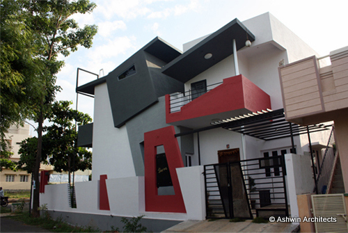 Modern Duplex House Design in Bangalore, India by Ashwin Architects at ...