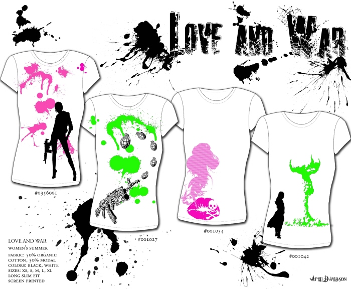 Screen printing, graphic design by April Davidson at