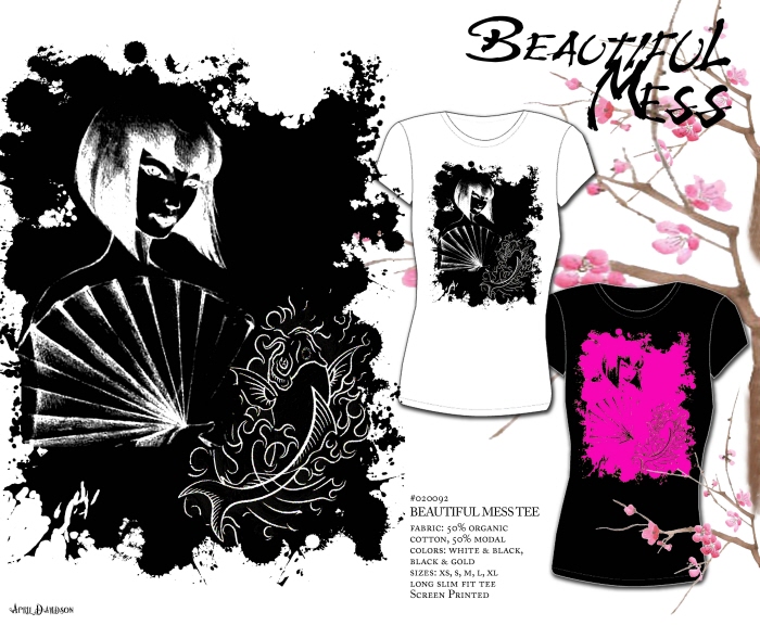 Screen printing, graphic design by April Davidson at