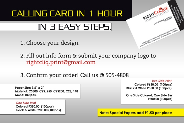Calling Card Template designs Rightclique Advertising and Graphics by ...