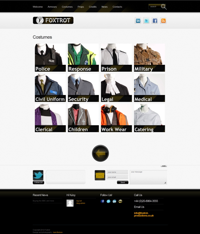 Foxtrot Productions New site by Ivan Borisov at
