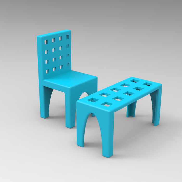 Table and Chairs by Nathan Tommer at