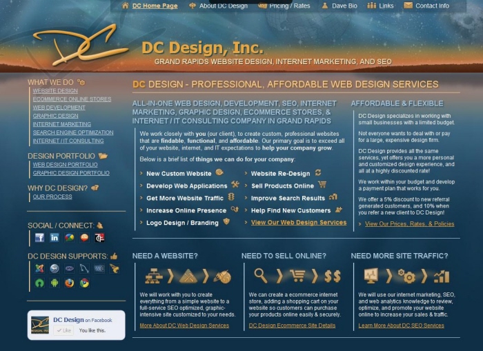 DC Design Client Website Examples by David Crandall at Coroflot.com