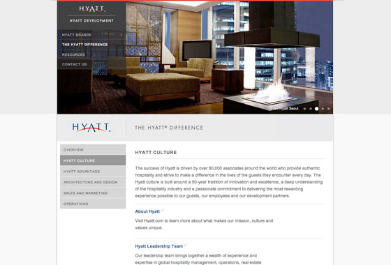 Hyatt Development by Static Interactive at Coroflot.com