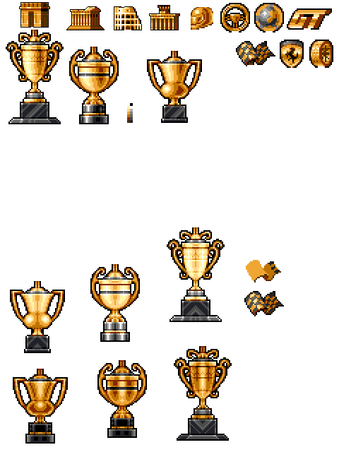 32 x32. Silver trophy pixel. 9032x32x32.