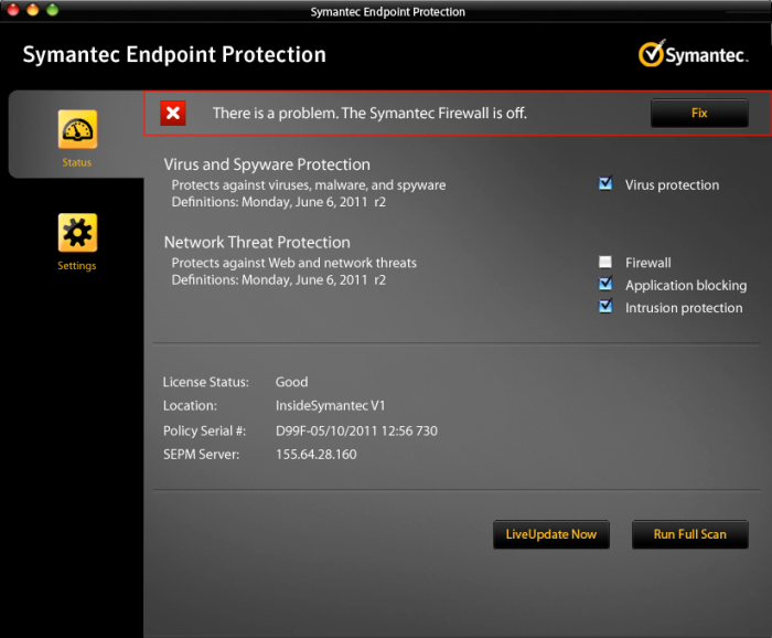 symantec endpoint protection mac os