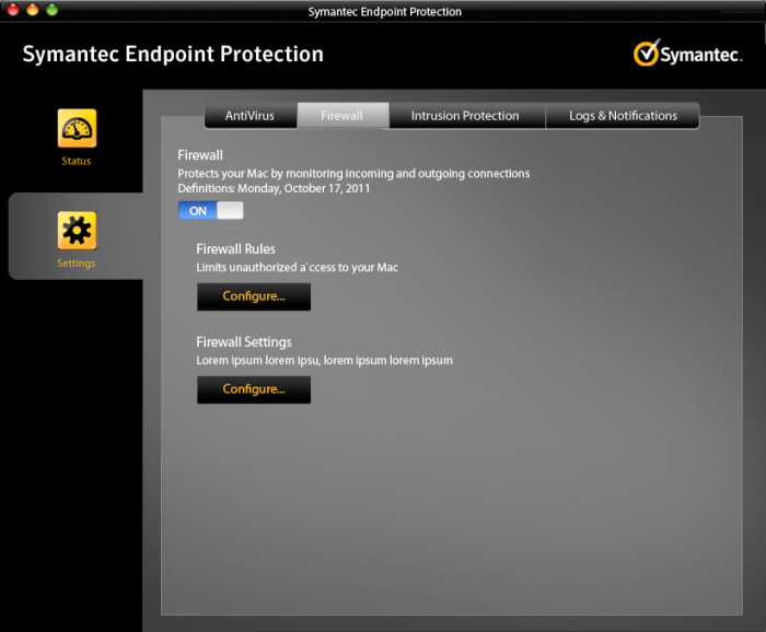 symantec endpoint protection mac not updating server status