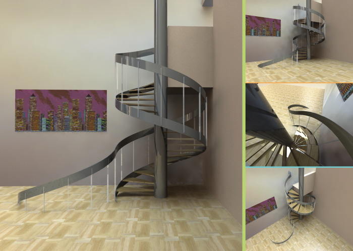 Spiral Staircase Design by Chris Peel at Coroflot.com
