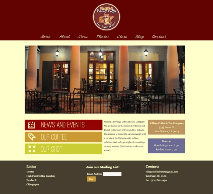 Village Coffee New Orleans By Ryan Seiter At Coroflot
