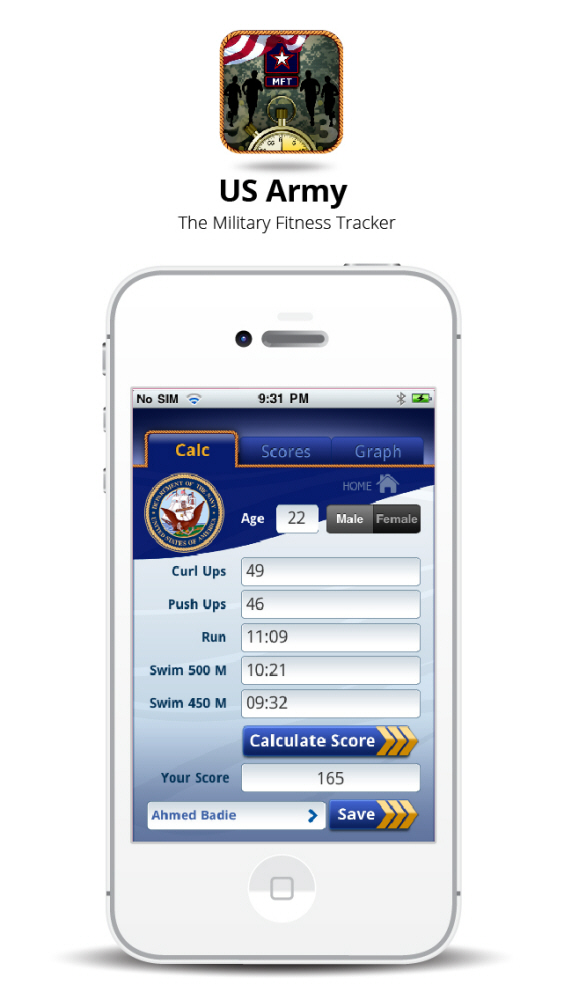 Military Fitness Tracker by Inova LLC at
