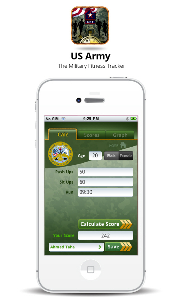 Military Fitness Tracker by Inova LLC at