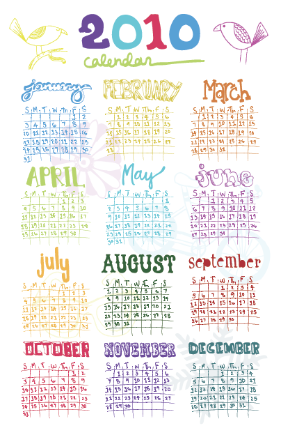 10 Hand Illustrated Calendar By Emily Thomas At Coroflot Com