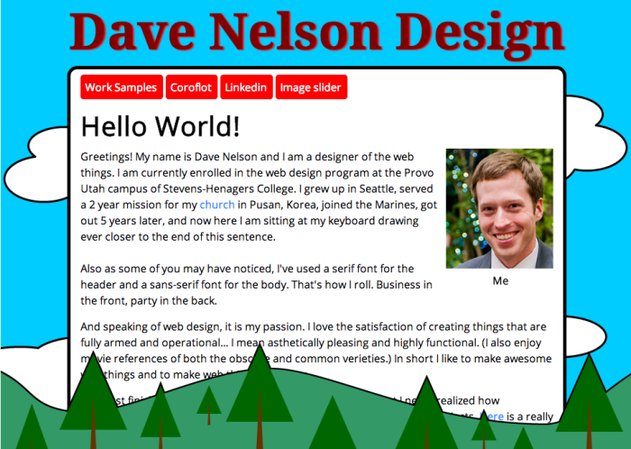 Web Design Work by David Nelson at Coroflot.com