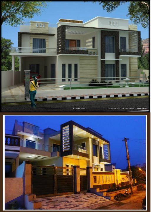home designed in model town , jalandhar by manjit singh dua at