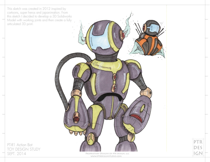 PT-R1 Action Bot Toy Study by Peter Ragonetti at Coroflot.com