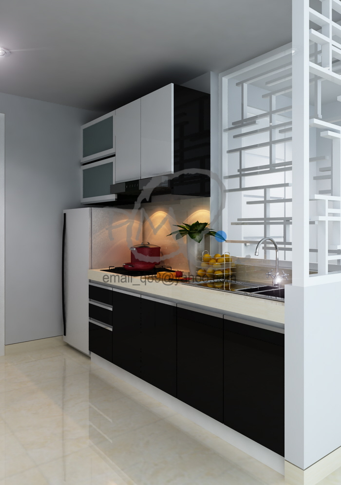 smallkitchenblackwhite by PMQ interior design at