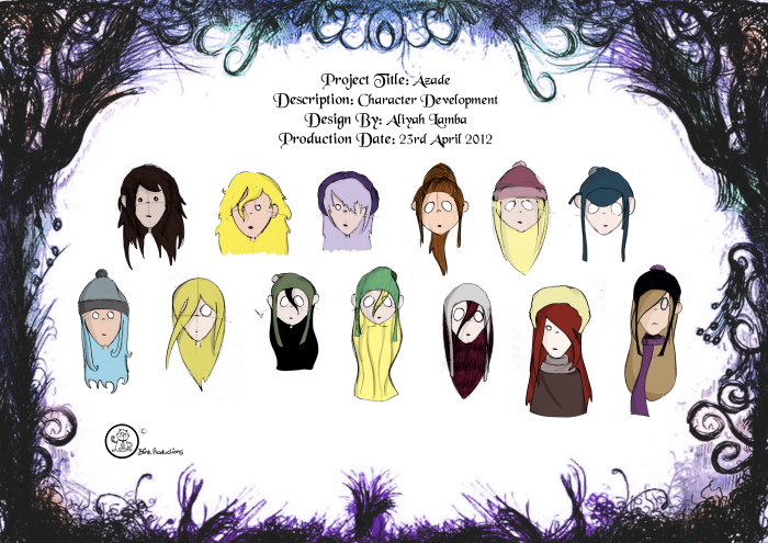 Azade Azade Character Design by Aliyah Lamba at Coroflot.com