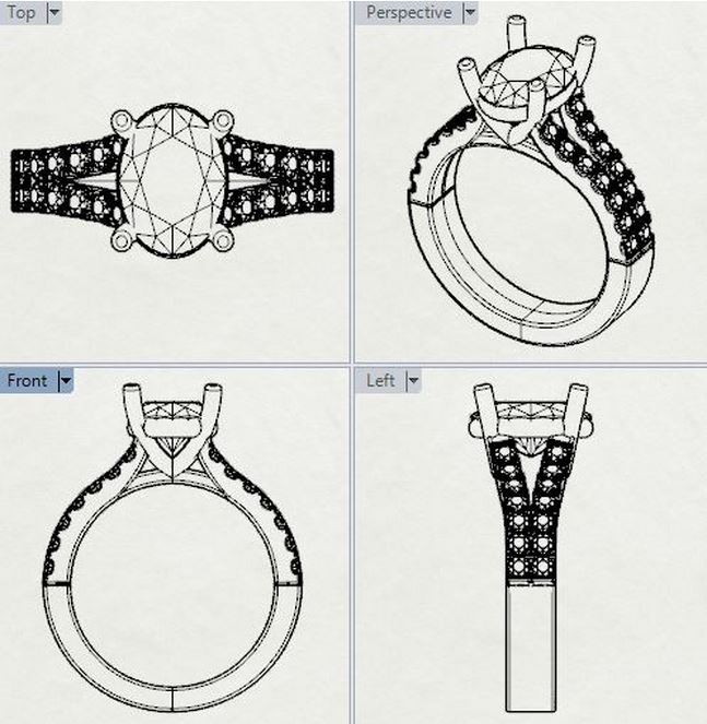 Jewelry CAD work 2014 by Patrick Fahy at
