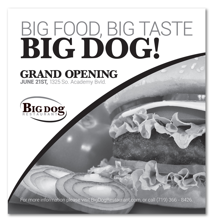 Big Dog Restaurant Grand Opening Campaign by Michael Nelson at