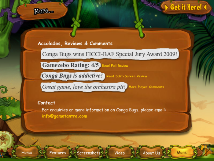 Conga Bugs site by Basu Inamdar at