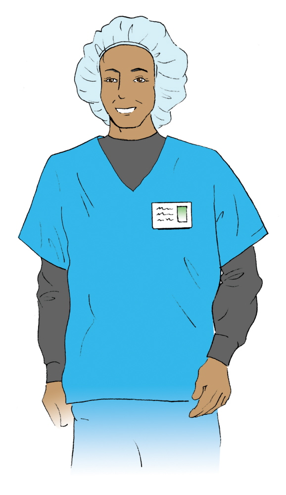 surgical attire illustrations by kurt jones at