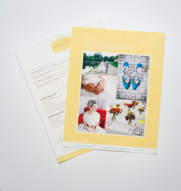 Peach Plum Pear Photography Lookbook and marketing materials by Sarah