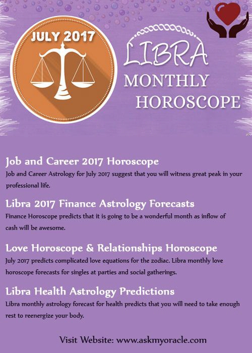 Libra Monthly Horoscope July 2017 by Ask My Oracle at Coroflot