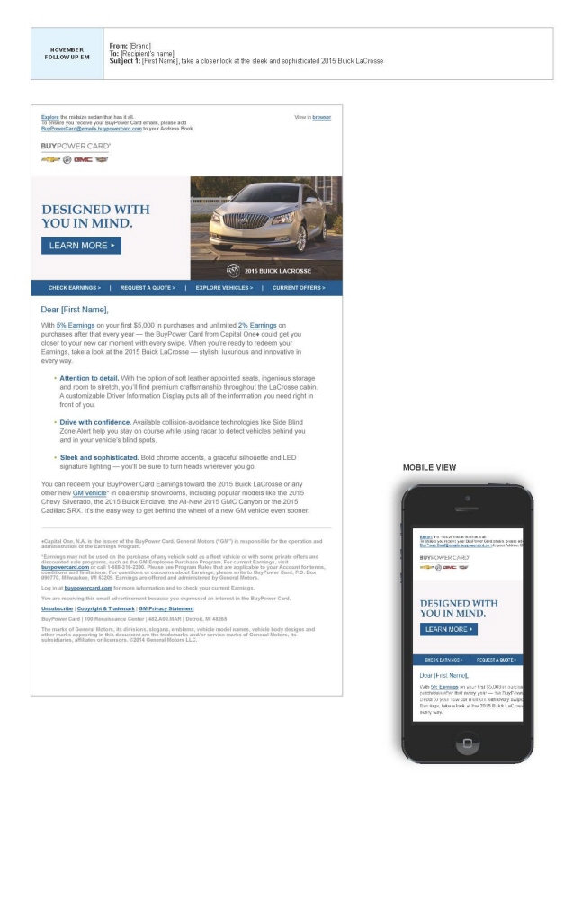 GM/BuyPower Card Earnings Update Newsletters by Stephanie Fujiwara at