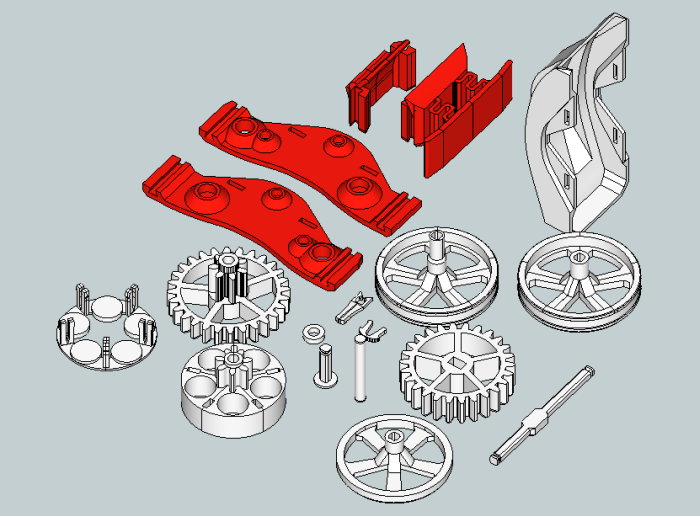3D Printed Flywheel Toy Car by Keenan Finucan at
