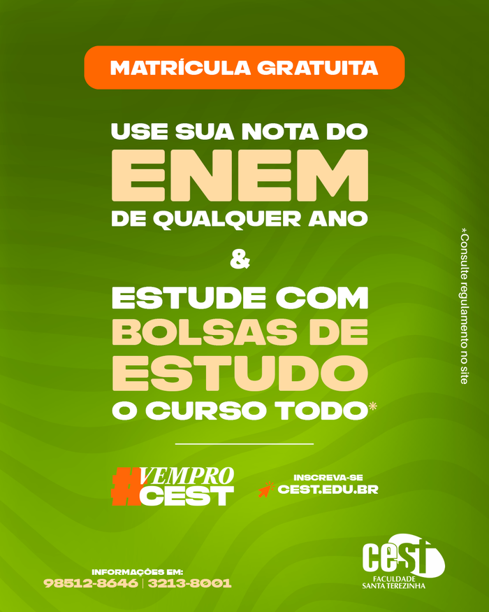 Campanha de Vestibular 2023.1 | Faculdade Santa Terezinha - CEST by ...