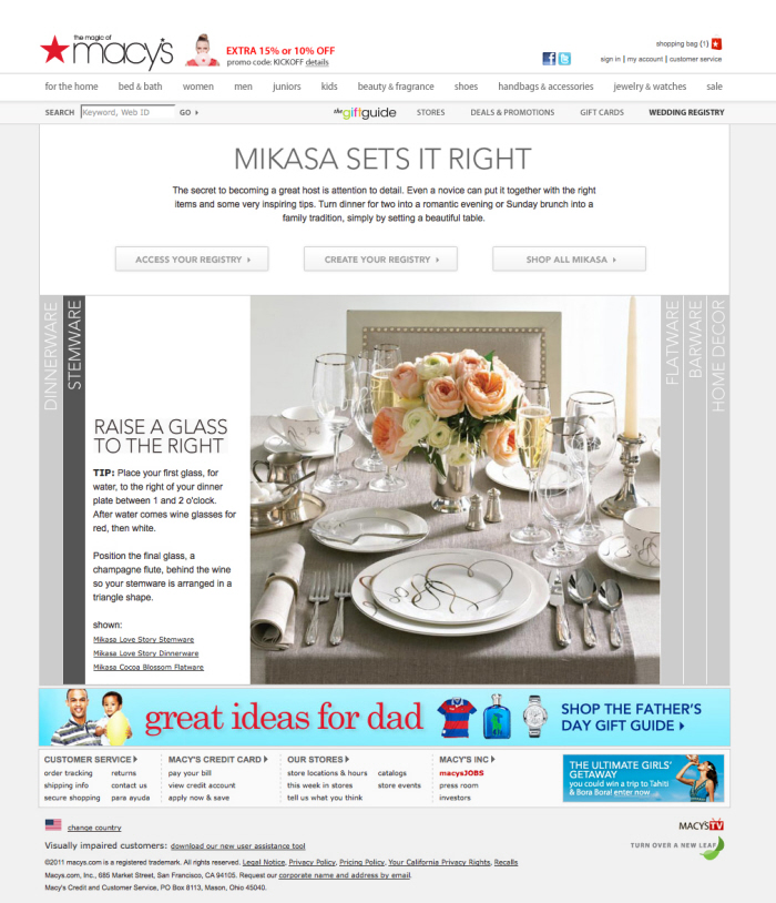 An upload by Laura Burrett on Coroflot to the project Macy's Online