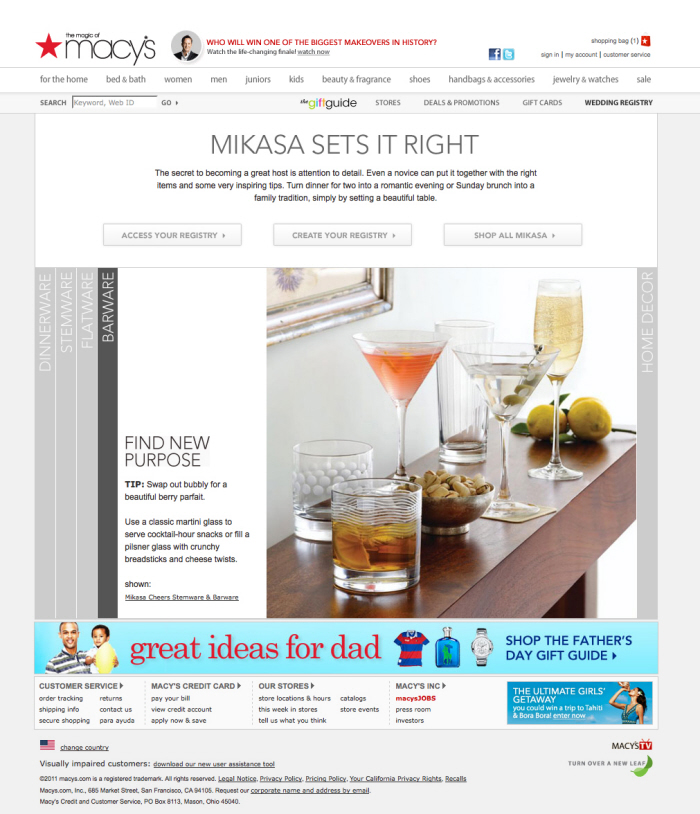 An upload by Laura Burrett on Coroflot to the project Macy's Online