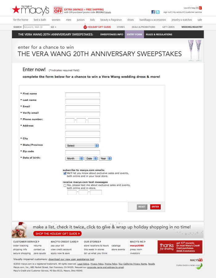 An upload by Laura Burrett on Coroflot to the project Macy's Online