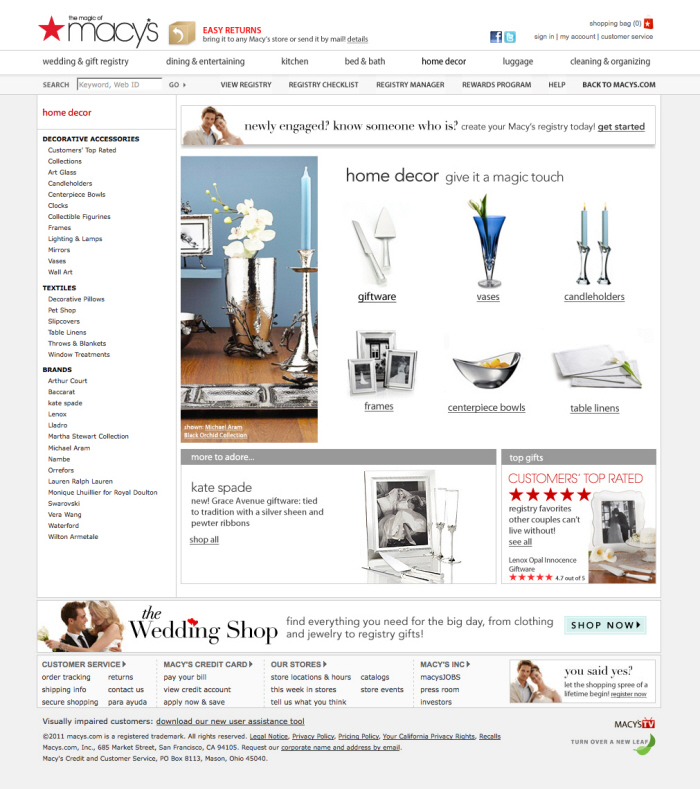 An upload by Laura Burrett on Coroflot to the project Macy's Online